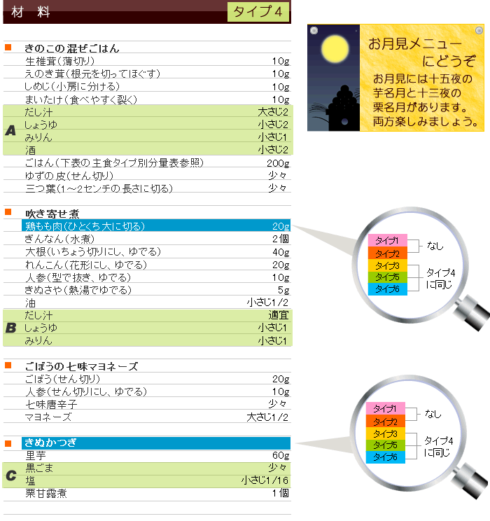 秋メニュー&レシピ